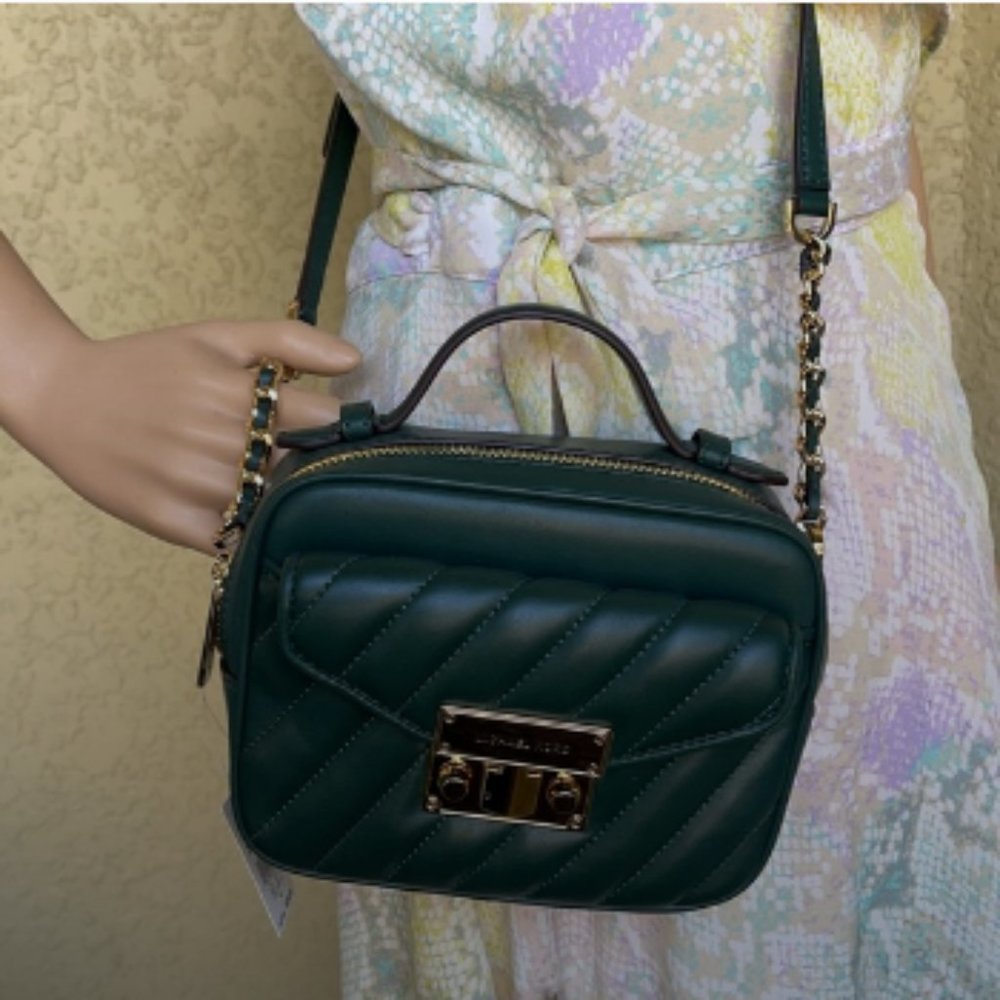 Michael Kors Small Rose Top Handle Leather Satchel - Picture 11 of 16